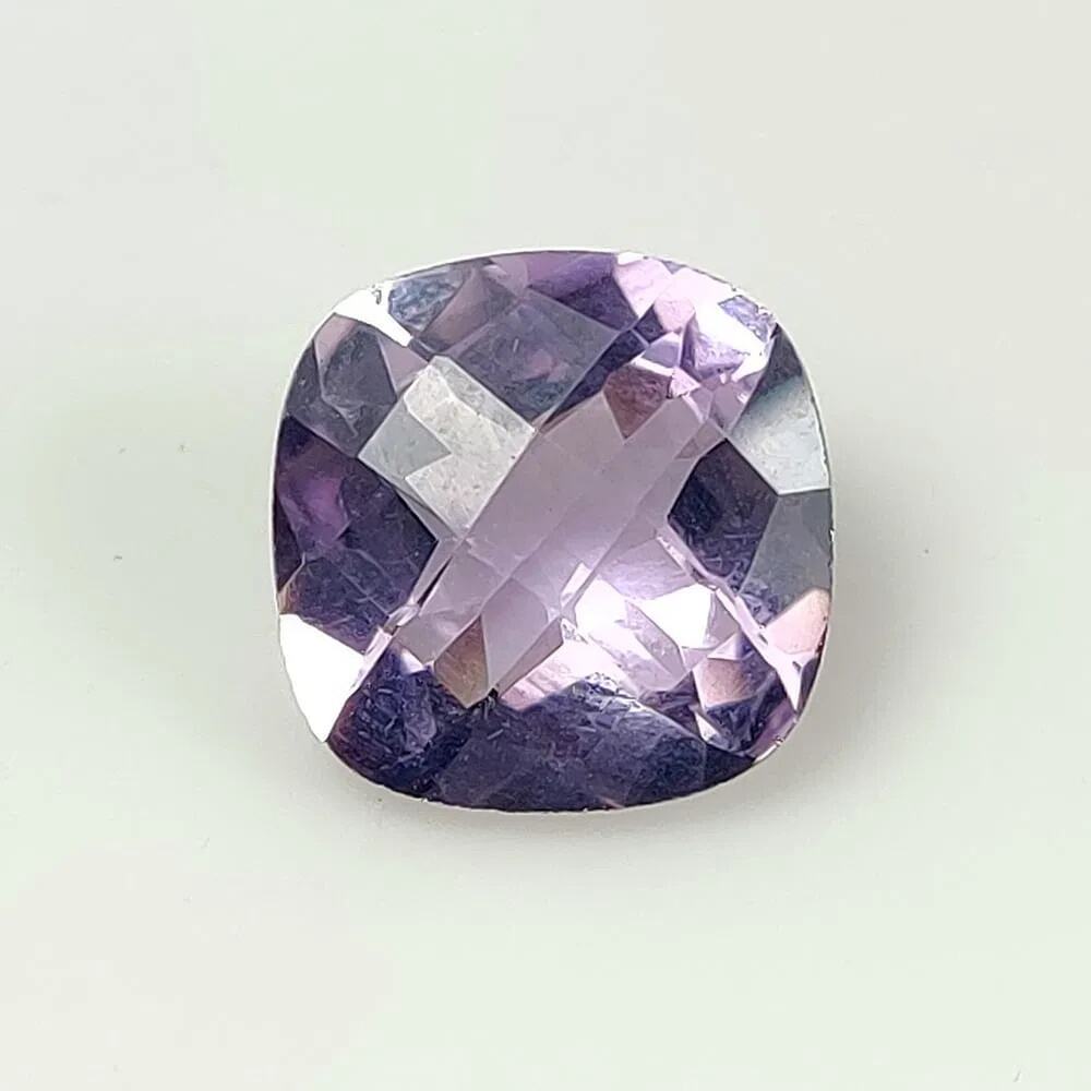 5.05 Ct Natural Pink Amethyst Cushion Cut, VVS, Brazil
